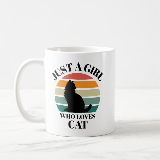 Gewoon een meisje dat houdt van kattenkoffie Mok (Links)