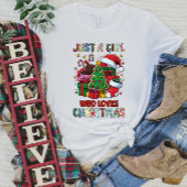 Gewoon een meisje dat houdt van kerst T-shirt