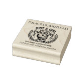 Gewoon een meisje dat houdt van kippen ei karton V Rubberstempel (Stempel)