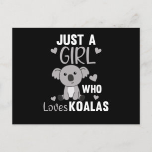 Gewoon een meisje dat houdt van Koalas Cute Koala  Briefkaart