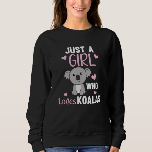Gewoon een meisje dat houdt van Koalas Cute Koala  Trui (Voorkant)