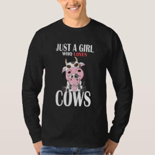 Gewoon een meisje dat houdt van Koeien Koeien Baby T-shirt