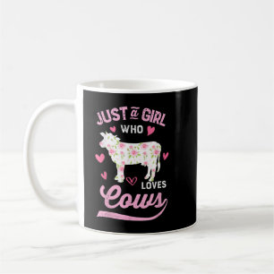 Gewoon een meisje dat houdt van Koeien Silhouette Koffiemok