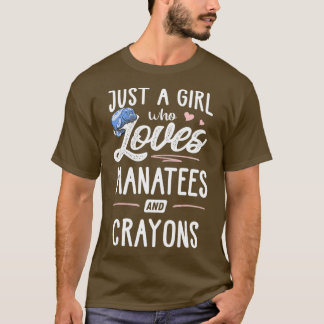 Gewoon een meisje dat houdt van lamantijnen en kri t-shirt