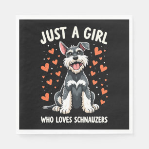 Gewoon een meisje dat houdt van Miniature Schnauze Servet
