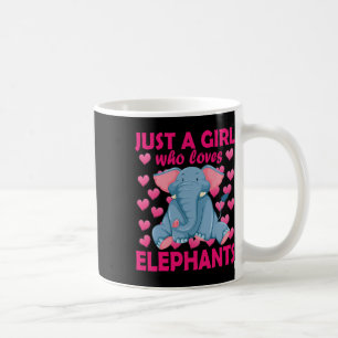 Gewoon een meisje dat houdt van olifantendierentui koffiemok