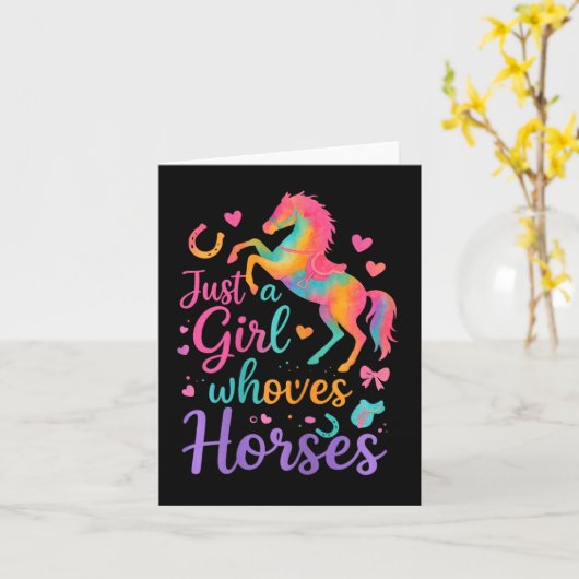 Gewoon een meisje dat houdt van paarden cadeaus ri kaart (Gele Bloem)