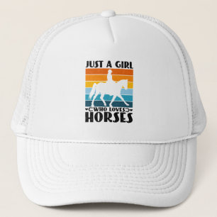 Gewoon een meisje dat houdt van paarden grappige p trucker pet