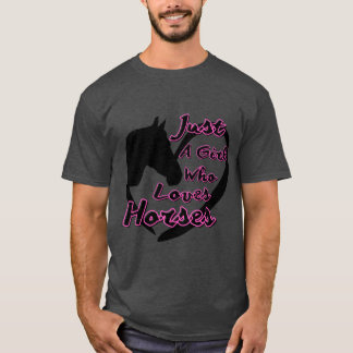 Gewoon een meisje dat houdt van paarden vrouwen pa t-shirt