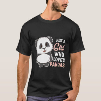 Gewoon een meisje dat houdt van panda's Schattigee T-shirt