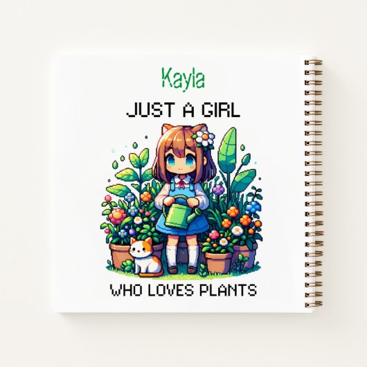 Gewoon een meisje dat houdt van Planten gepersonal Notitieboek (Achterkant)