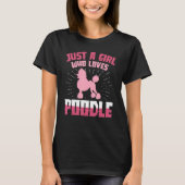 Gewoon een meisje dat houdt van poederhonden puppy t-shirt (Voorkant)
