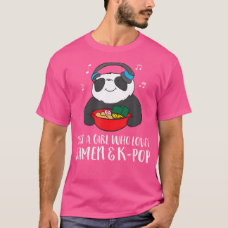 Gewoon een meisje dat houdt van Ramen en K-Pop T-shirt
