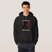 Gewoon een meisje dat houdt van Rottweiler Funny R Hoodie (Voorkant volledig)