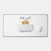 Gewoon een meisje dat houdt van Schotse Highland K Bureaumat (Keyboard & Muis)