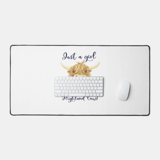 Gewoon een meisje dat houdt van Schotse Highland K Bureaumat (Keyboard & Muis)