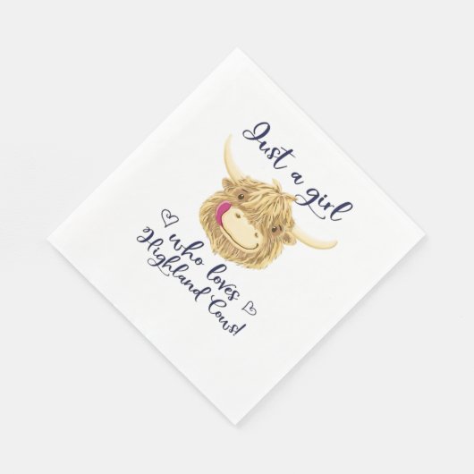 Gewoon een meisje dat houdt van Schotse Highland K Servet (Hoek)