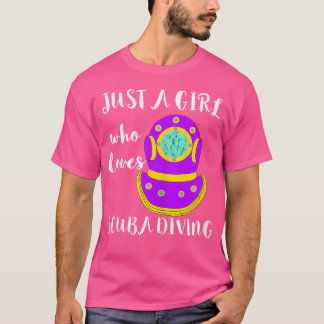 Gewoon een meisje dat houdt van Scuba Deep Zee Dui T-shirt
