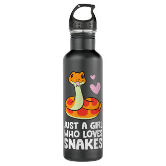Gewoon een meisje dat houdt van snakes Cute Snake Waterfles
