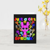 Gewoon een meisje dat houdt van Sprunky verjaardag Kaart (Gele Bloem)