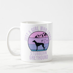 Gewoon een meisje dat houdt van Stubborn Greyhound Koffiemok