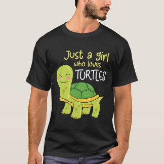 Gewoon een meisje dat houdt van Turtles Zee Turtle T-shirt