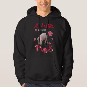 Gewoon een meisje dat houdt van varkens Luipaard B Hoodie