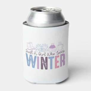Gewoon een meisje dat houdt van winter Schattigee Blikjeskoeler