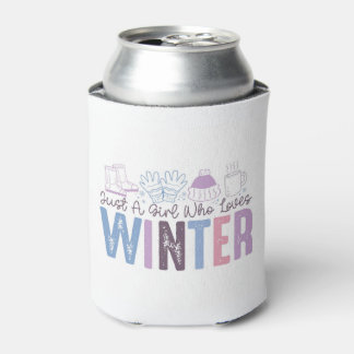 Gewoon een meisje dat houdt van winter Schattigee Blikjeskoeler