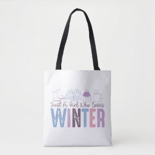 Gewoon een meisje dat houdt van winter Schattigee Draagtas