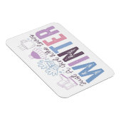 Gewoon een meisje dat houdt van winter Schattigee  Magneet (Rechterzijde)