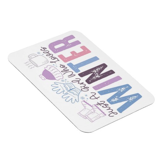 Gewoon een meisje dat houdt van winter Schattigee  Magneet (Rechterzijde)