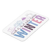 Gewoon een meisje dat houdt van winter Schattigee  Magneet (Linkerzijde)