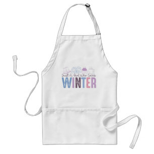 Gewoon een meisje dat houdt van winter Schattigee Standaard Schort