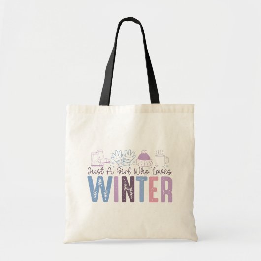 Gewoon een meisje dat houdt van winter Schattigee  Tote Bag (Voorkant)