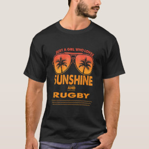 Gewoon een meisje dat houdt van zonneschijn en rug t-shirt