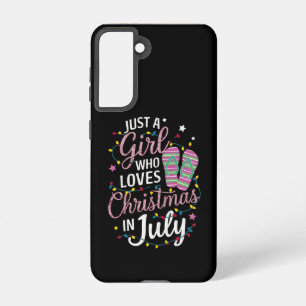Gewoon Een Meisje Dat Kerstmis in Juli Zomer Liefh Samsung Galaxy Hoesje