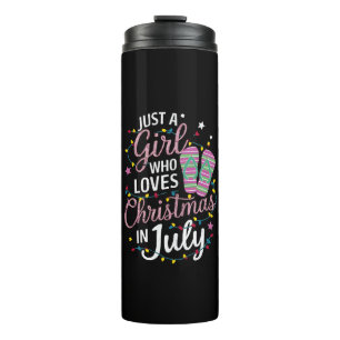 Gewoon Een Meisje Dat Kerstmis in Juli Zomer Liefh Thermosbeker