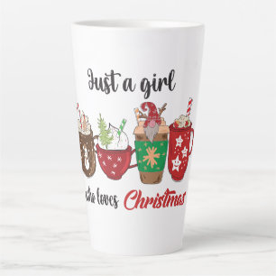 Gewoon Een Meisje Dat Kerstmis Liefheeft Latte Mok
