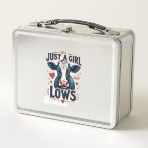 Gewoon een meisje dat koeien leuk vindt Retro neon