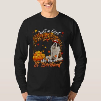 Gewoon Een Meisje Dat Lief Is Voor St Bernard Hond T-shirt