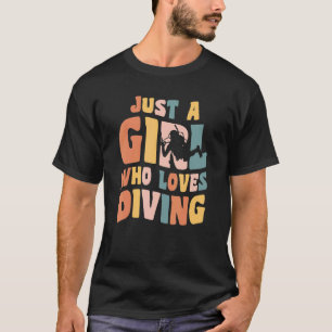 Gewoon Een Meisje Dat Liefhebbert Van Duik Kleding T-shirt