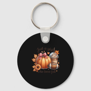 Gewoon Een Meisje Dat Liefheeft Van Herfst Pompoen Sleutelhanger