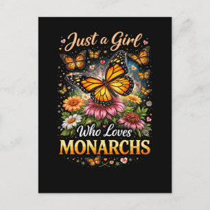 Gewoon een meisje dat monarchvlinders leuk vindt briefkaart