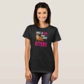 gewoon een meisje dat otters liefheeft  otter kost t-shirt (Voorkant volledig)