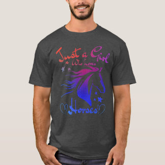 Gewoon een meisje dat paarden leuk vindt Paardenli T-shirt