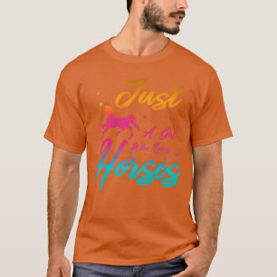 Gewoon een meisje dat paarden van gratie en elegan t-shirt