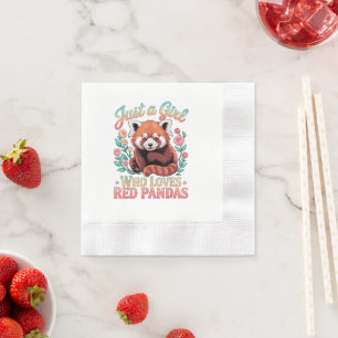 Gewoon een meisje dat rode panda's leuk vindt servet