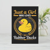 Gewoon Een Meisje Dat Rubber Eend Liefheeft Kaart (Staand voorkant)