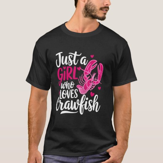 Gewoon een meisje dat Schattige van rivierkreeft h T-shirt (Voorkant)
